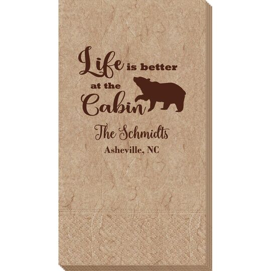 Life Is Better Up At The Cabin Bali Guest Towels